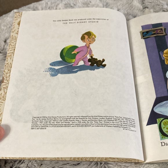 Little Golden books  Disneys Peter Pan vintage copyright 1952 - Picture 4 of 9